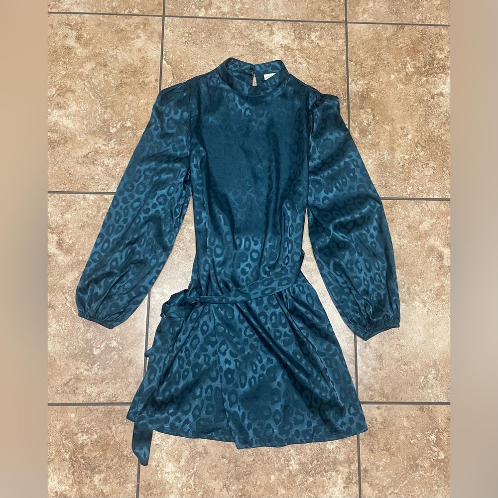 Beautiful Emerald Green Leopard Print Dress.